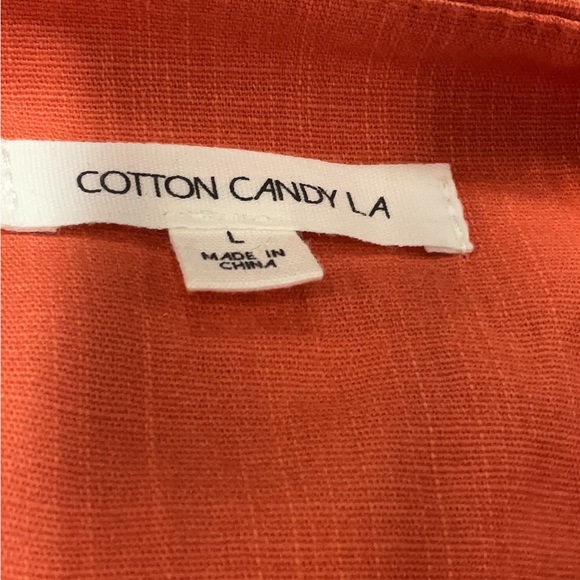 Cotton Candy LA Vibrant Orange Dress Size Large - Picture 3 of 4